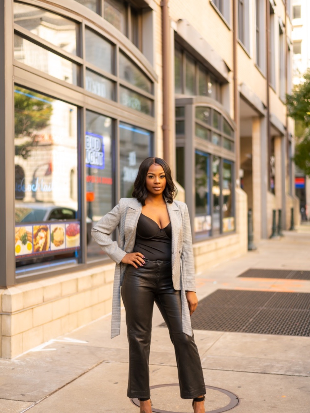 Moda Spiegel Houndstooth Belted Blazer - Picture 11 of 11